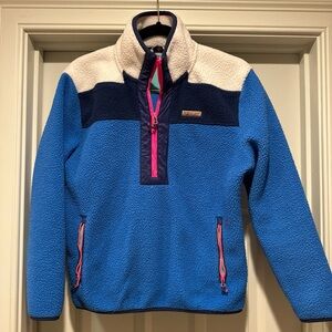 Vineyard Vines Blue and White Fleece Pullover